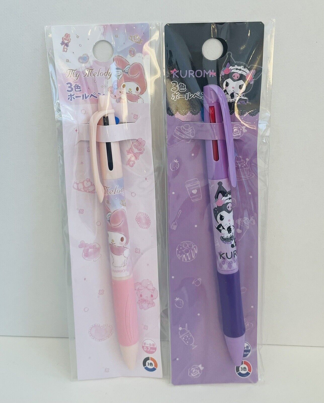 Sanrio My Melody and Kuromi 3-color Pens♡from Japan