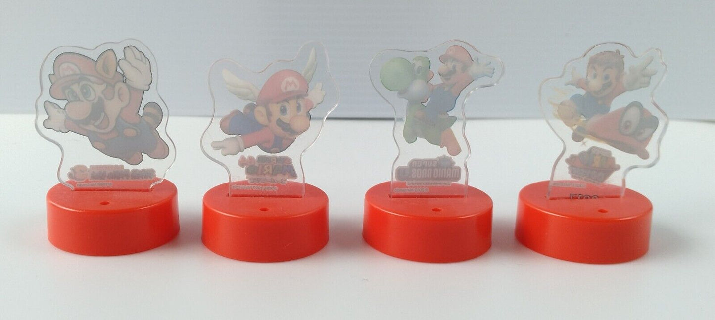 Super  Mario Bros bottle cap marker limited edition set of 4 Nintendo