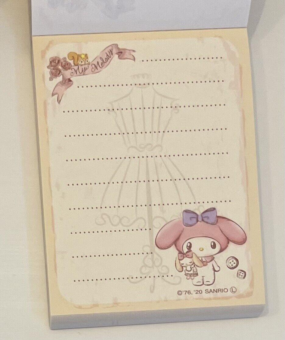 My Melody and Kuromi Memo Pads.each two designs,100 sheets.2023.New!