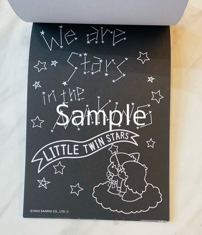 Sanrio Little Twin Stars Coloring Book Black Version So Cute♡ Japanese Edition