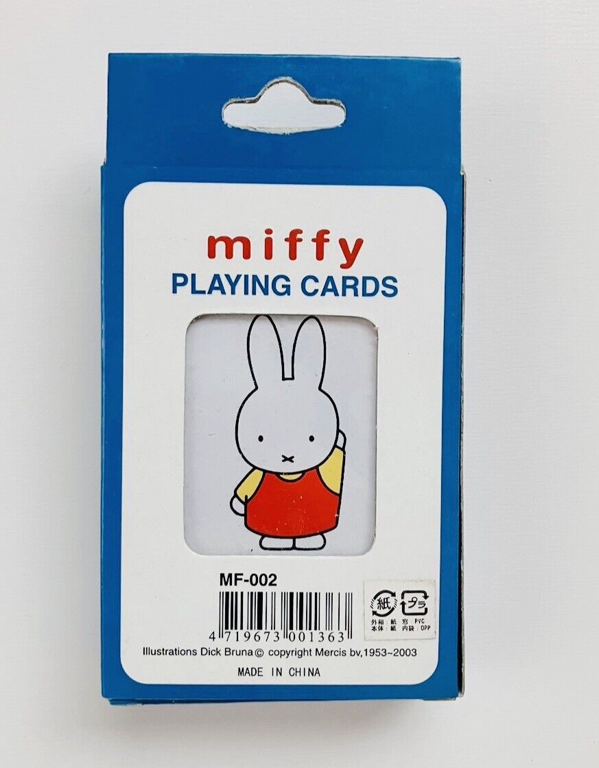 miffy Playing Cards Dick Bruna Blue Color New 2003 Rare