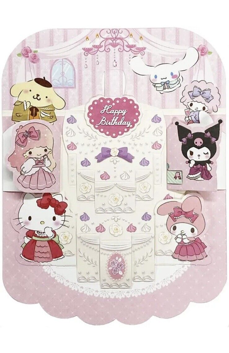 Sanrio Characters Birthday Card ♡ Pop up card