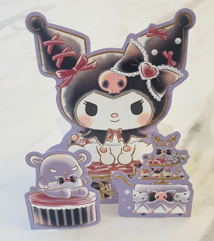 Sanrio Kuromi Birthday Card Set ♡ Pop up card Stickers Envelope