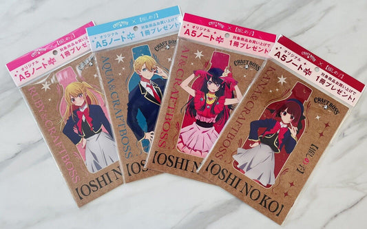 Oshi no ko notebooks Ai Ruby Aqua and Kana New Sealed A5 Size from Japan