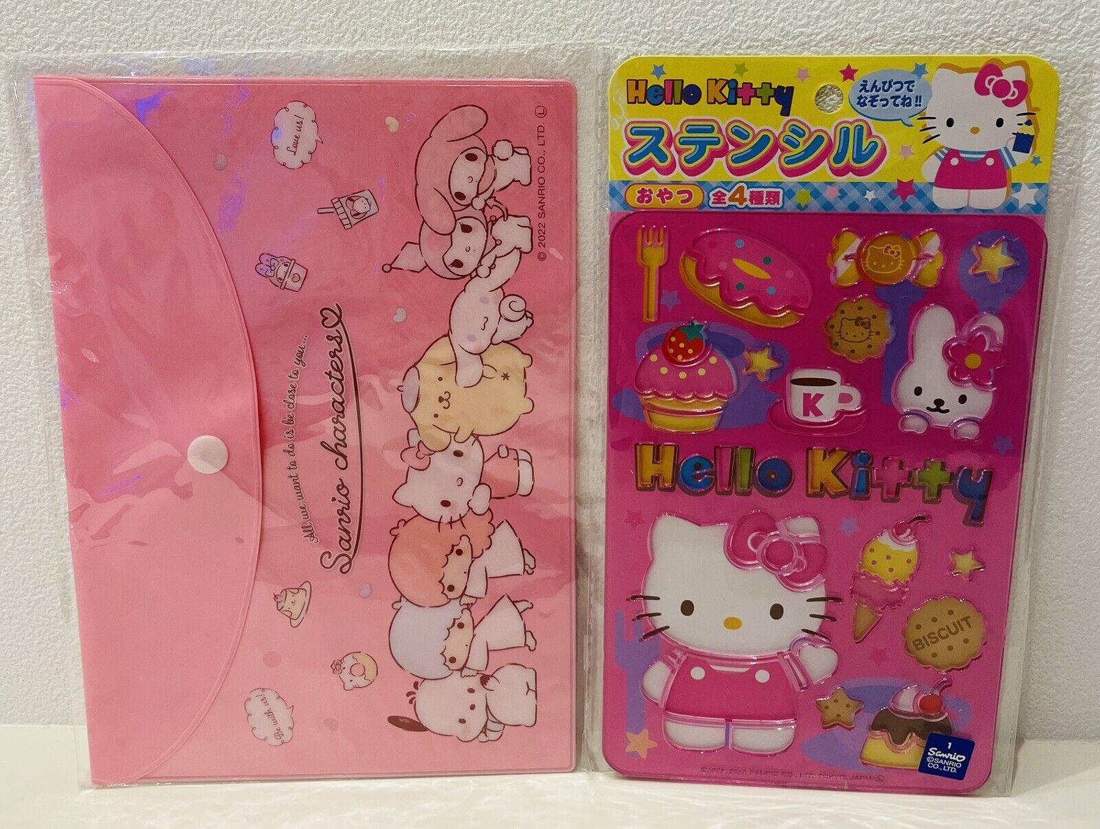 Sanrio notebook,bag,Hello Kitty stencil,from Japan, cute♡Rare⭐︎