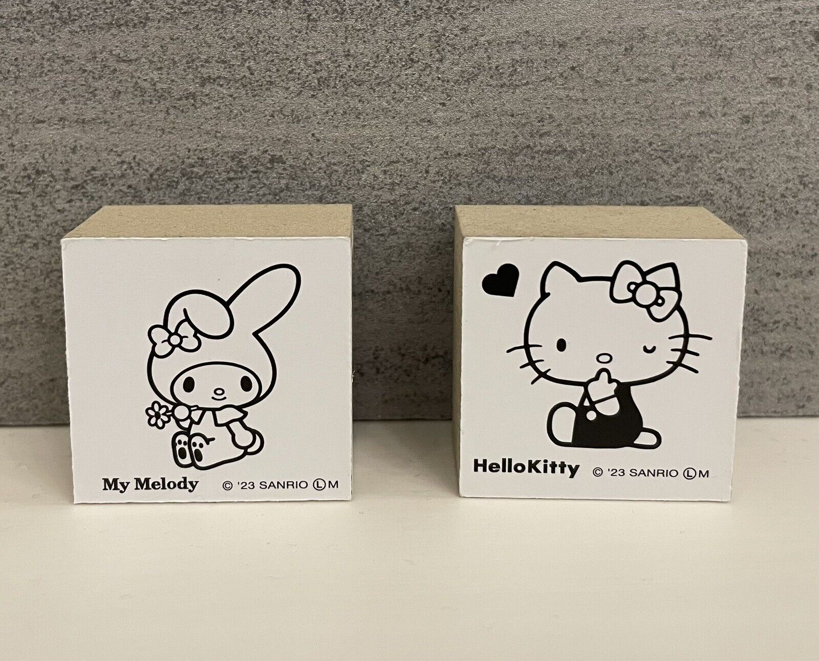 Sanrio Hello Kitty and My Melody wooden stamps ♡ from Japan