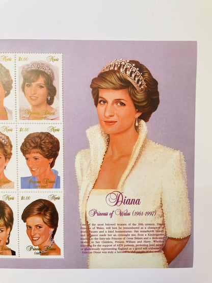 Diana, Princess of Wales (1961-1997) Nevis Postage Stamps Good Condition