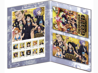 ONE PIECE Film Gold Postage Stamps and Postcards Collection Set,2016,Very Rare☆