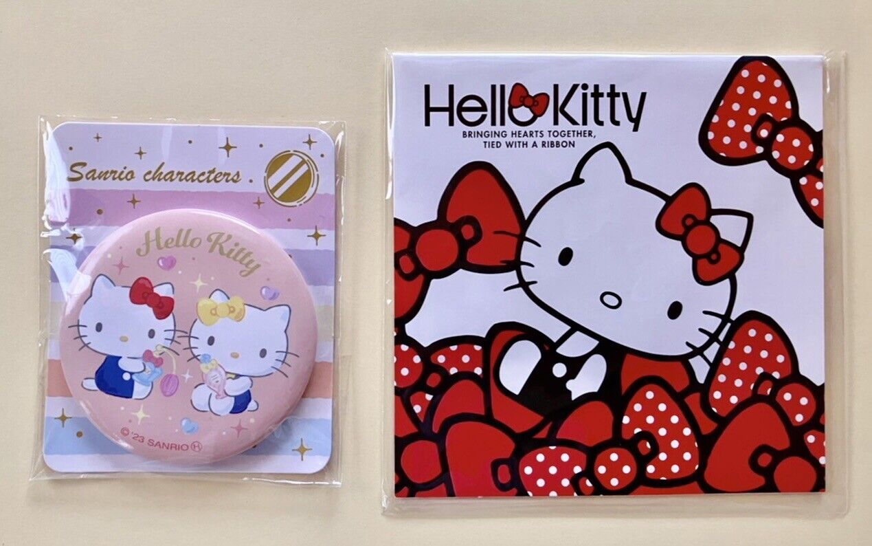 Hello Kitty Can Mirror and Blotting Paper ♡ Oil Control , Absorbing Sheets Japan