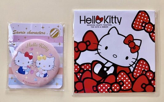 Hello Kitty Can Mirror and Blotting Paper ♡ Oil Control , Absorbing Sheets Japan