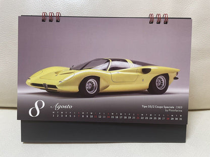 Alfa Romeo Desk Calendar 2022 Japanese Edition,good condition. Italian cars.