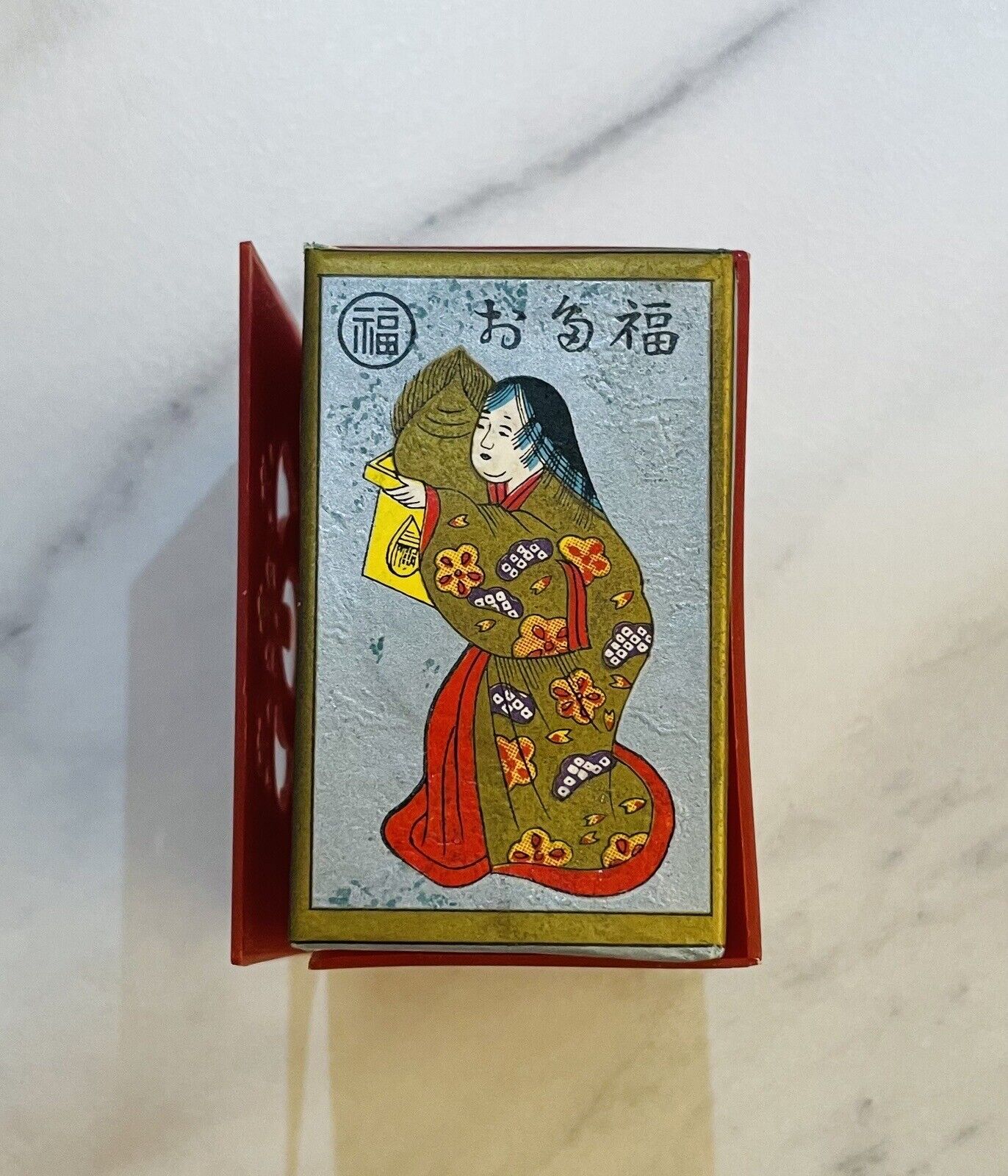 Nintendo Hanafuda Otafuku お多福,Red,Rare,discontinued product made before 1989,