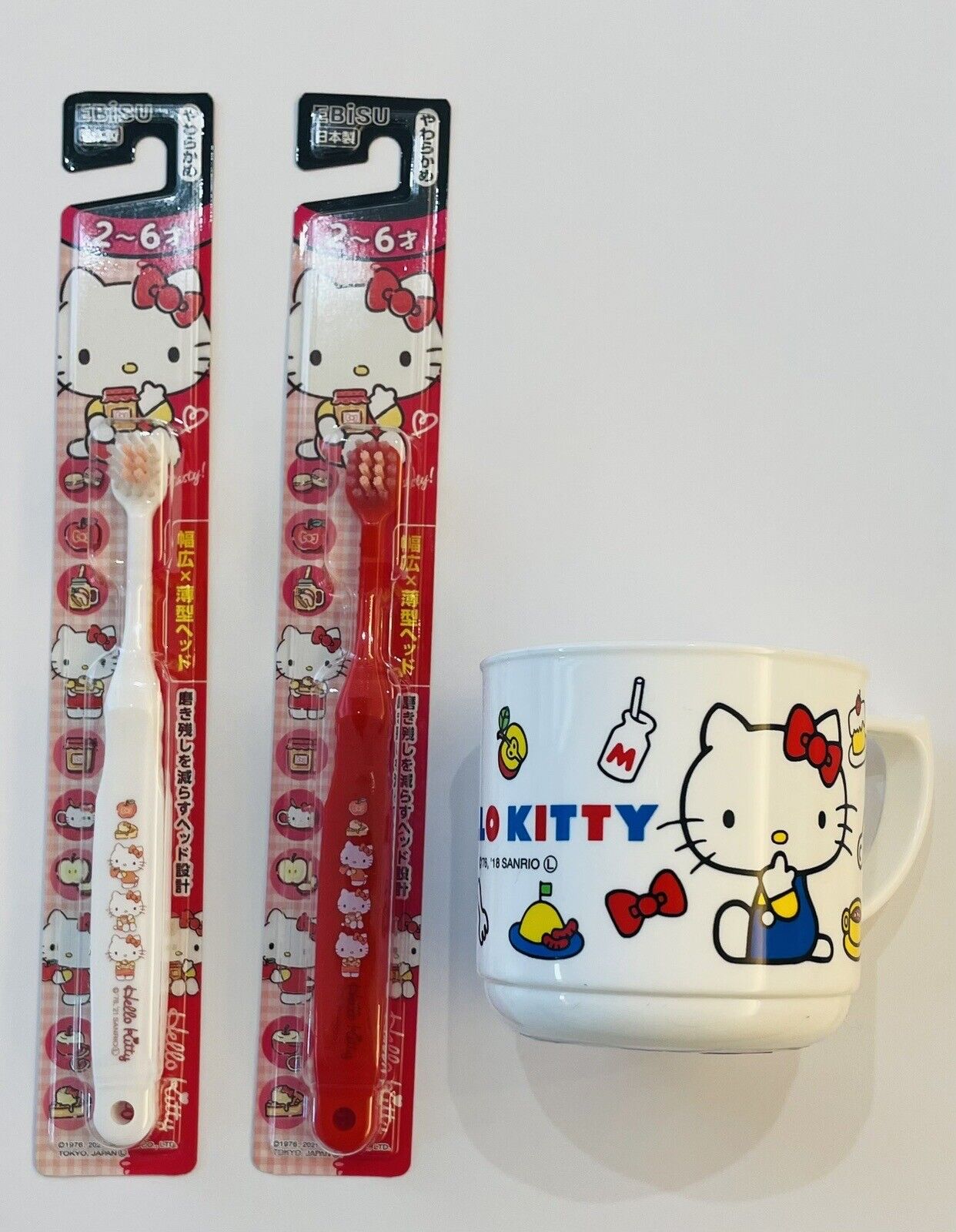 Hello Kitty Toothbrushes and Cup from Japan