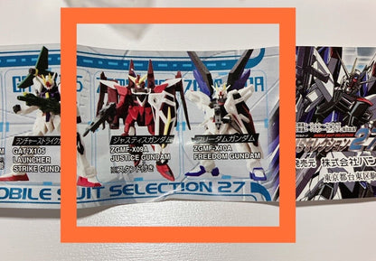 Gundam Small Figure 3 Pieces MS Selection New in Vinyl Film WITHOUT Capsule