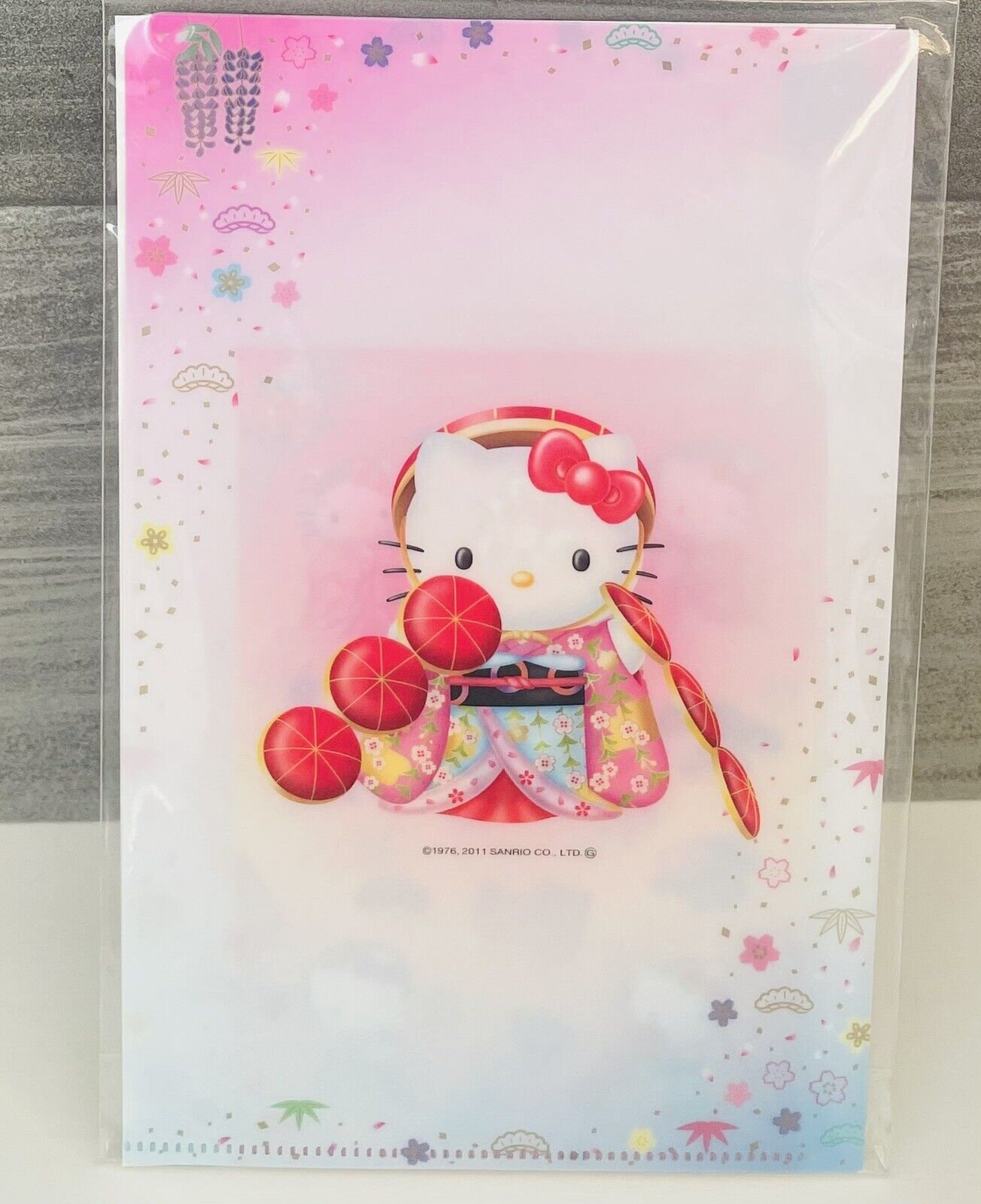 Hello Kitty letter set 10 postcards Sticker sheet and file folder 2011 Rare☆