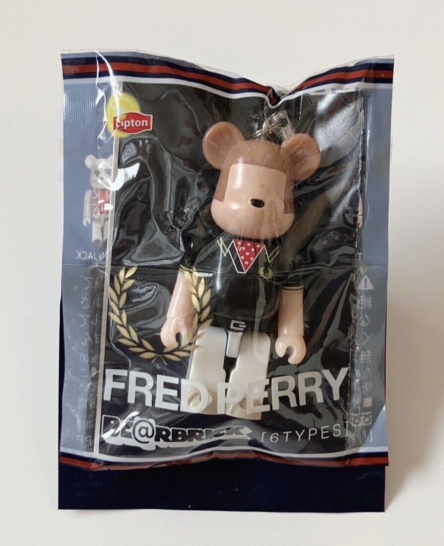 FRED PERRY Bearbrick Small Figure Strap Lipton New Sealed 2012 Rare