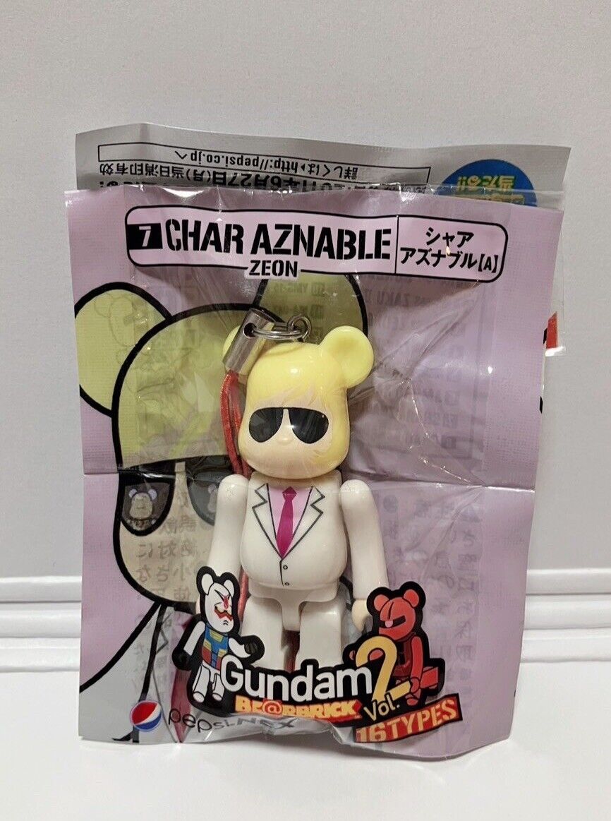 Bearbrick Gundam Figure Strap Pepsi Nex CHAR AZNABLE ZEON New Sealed 2011