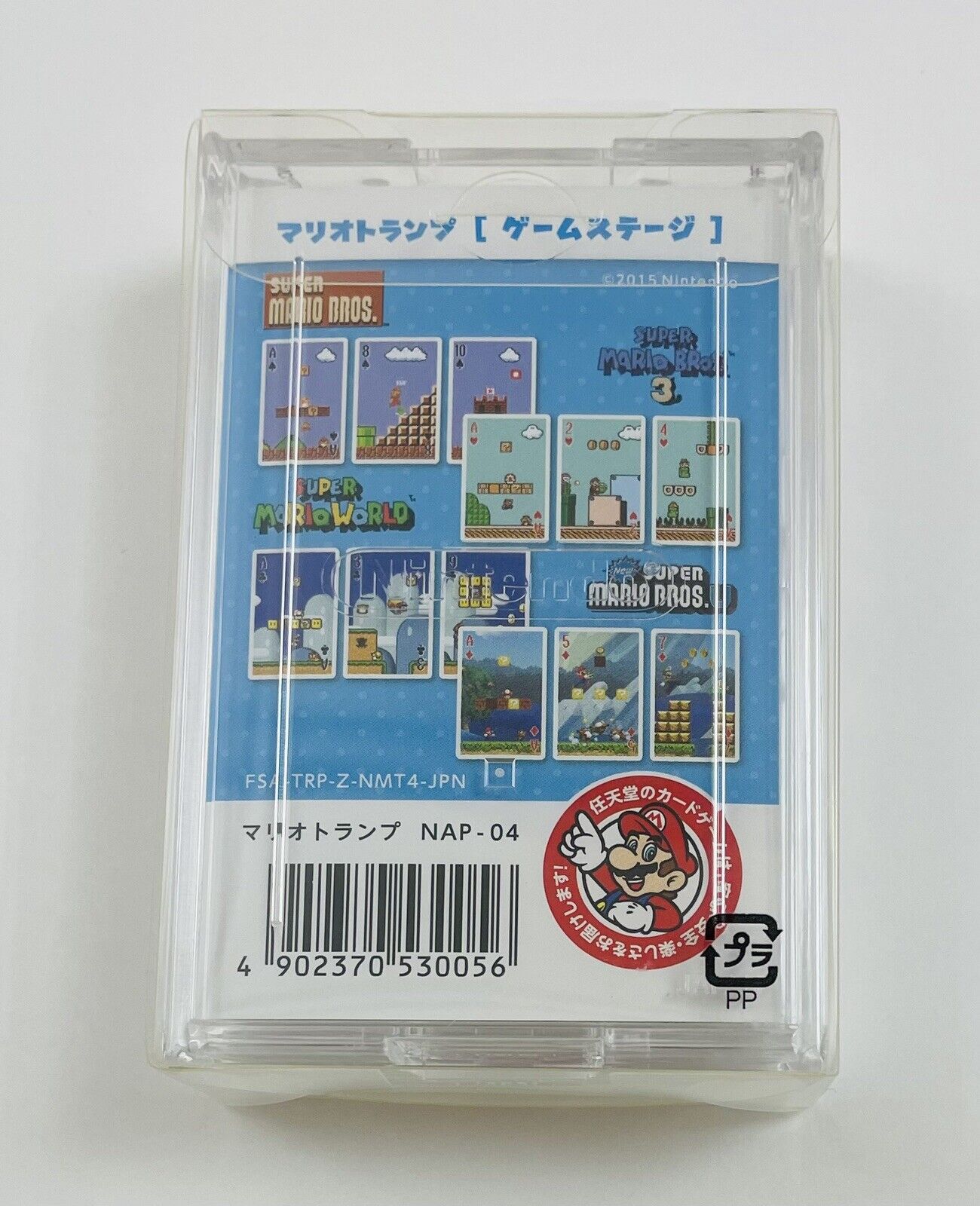 Nintendo Plastic Playing Cards Super Mario Bros.Game Stage NAP04 New Sealed