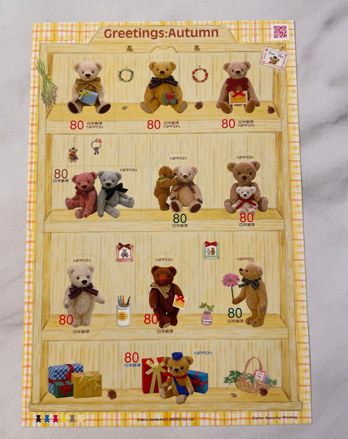 Japanese postage stamps for Mr.Robert 10.19