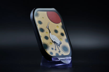 Premium Hanafuda Display Set with Stand and Storage Box , Artist-Made MATSU NI TSURU by Youichiro Okuda