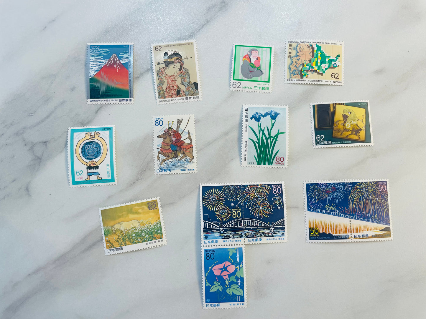 Japanese postage stamps for Mr.Robert 8.6