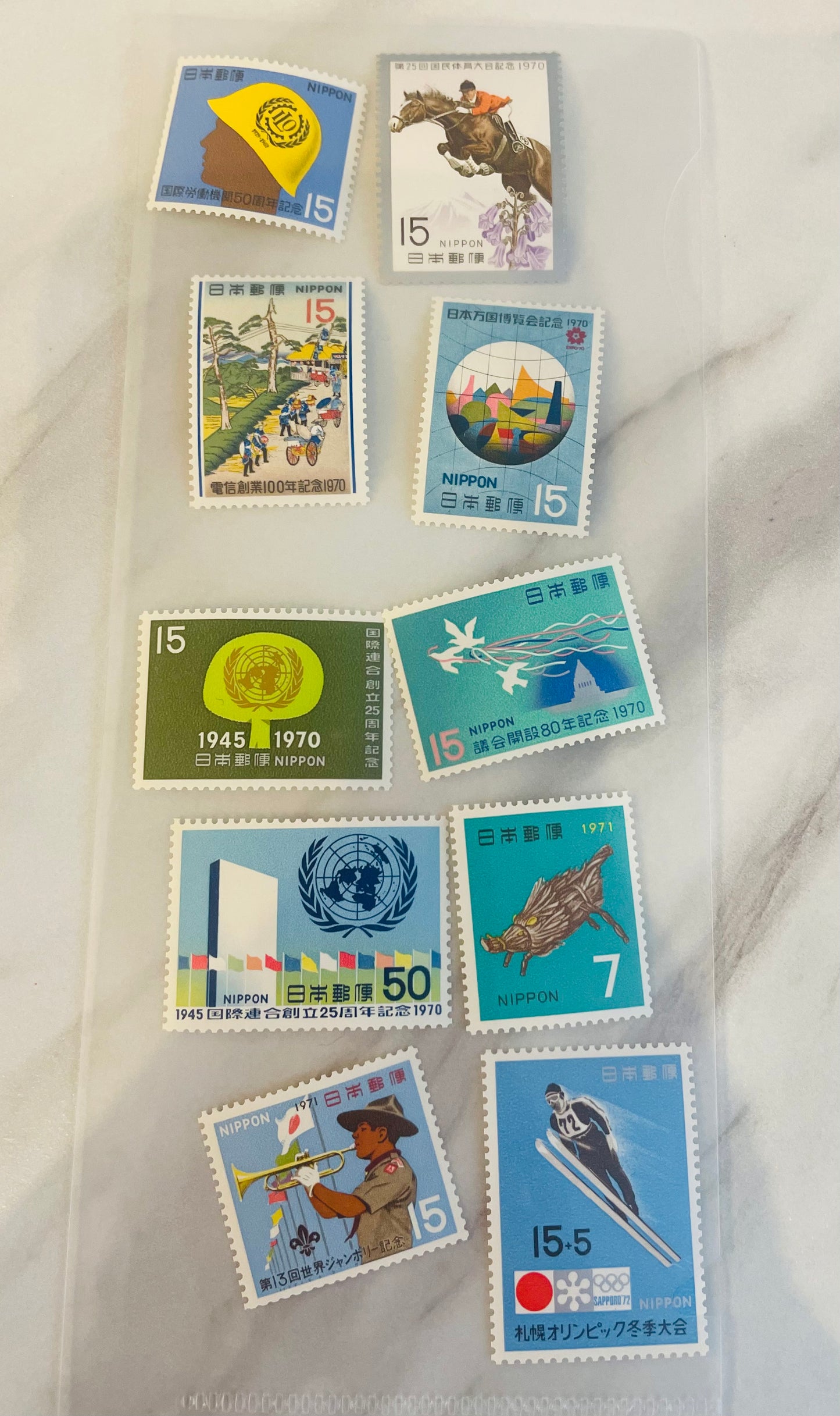 Japanese postage stamps for Mr.Robert 5.17